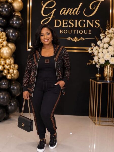 Black & Gold Lounge Set — G & I Designs Boutique