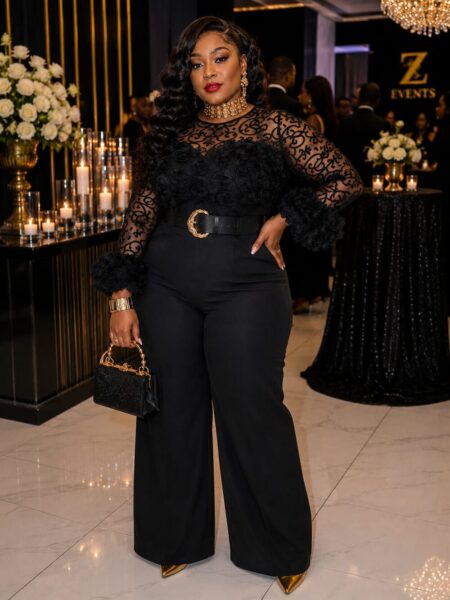 Black Lace Wide-Leg Set โ G & I Designs Boutique