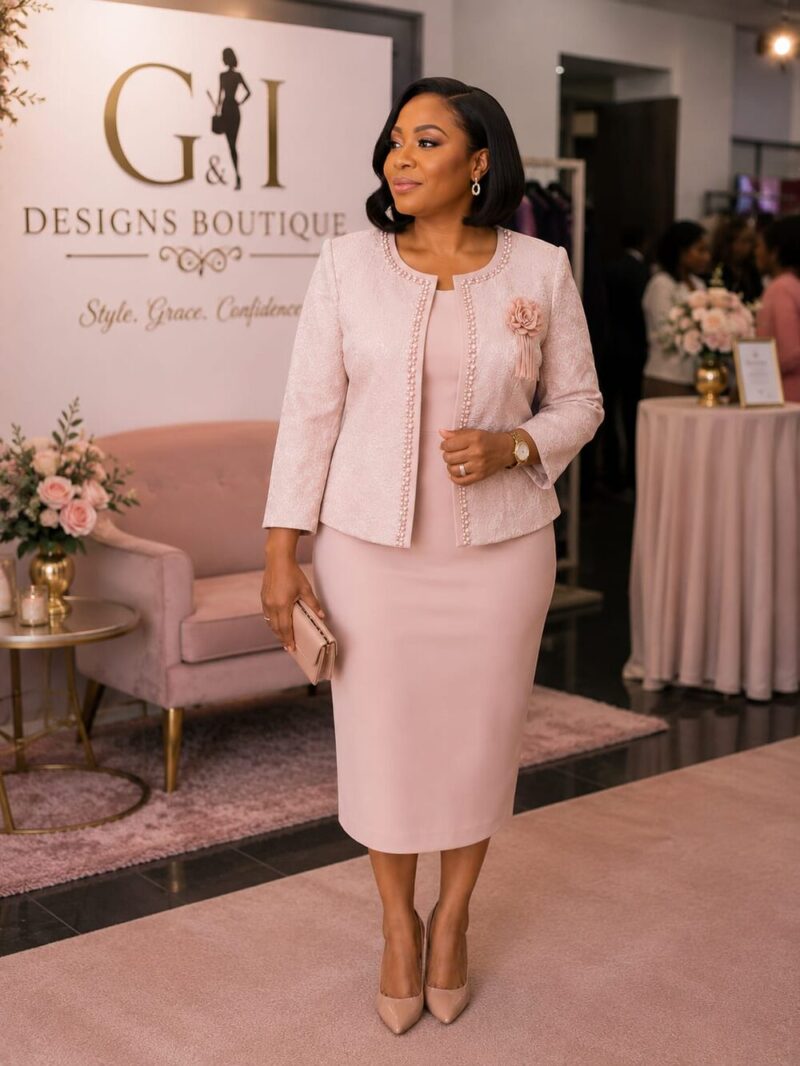Blush Skirt Suit
